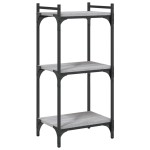 vidaXL Bibliotecă cu 3 niveluri gri sonoma 40x30x86 cm, lemn prelucrat vidaXL Bibliotecă cu 3 niveluri gri sonoma 40x30x86 cm, lemn prelucrat