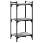vidaXL Bibliotecă cu 3 niveluri gri sonoma 40x30x86 cm, lemn prelucrat vidaXL Bibliotecă cu 3 niveluri gri sonoma 40x30x86 cm, lemn prelucrat