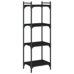 vidaXL Bibliotecă cu 4 niveluri, negru, 40x30x120 cm, lemn prelucrat vidaXL Bibliotecă cu 4 niveluri, negru, 40x30x120 cm, lemn prelucrat