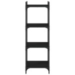 vidaXL Bibliotecă cu 4 niveluri, negru, 40x30x120 cm, lemn prelucrat vidaXL Bibliotecă cu 4 niveluri, negru, 40x30x120 cm, lemn prelucrat