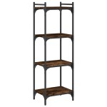 vidaXL Bibliotecă 4 niveluri stejar afumat 40x30x120 cm lemn prelucrat vidaXL Bibliotecă 4 niveluri stejar afumat 40x30x120 cm lemn prelucrat