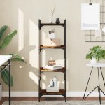 vidaXL Bibliotecă 4 niveluri stejar afumat 40x30x120 cm lemn prelucrat vidaXL Bibliotecă 4 niveluri stejar afumat 40x30x120 cm lemn prelucrat