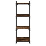vidaXL Bibliotecă 4 niveluri stejar afumat 40x30x120 cm lemn prelucrat vidaXL Bibliotecă 4 niveluri stejar afumat 40x30x120 cm lemn prelucrat