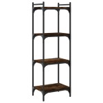 vidaXL Bibliotecă 4 niveluri stejar afumat 40x30x120 cm lemn prelucrat vidaXL Bibliotecă 4 niveluri stejar afumat 40x30x120 cm lemn prelucrat