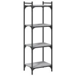 vidaXL Bibliotecă cu 4 niveluri gri sonoma 40x30x120 cm lemn prelucrat vidaXL Bibliotecă cu 4 niveluri gri sonoma 40x30x120 cm lemn prelucrat