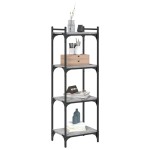 vidaXL Bibliotecă cu 4 niveluri gri sonoma 40x30x120 cm lemn prelucrat vidaXL Bibliotecă cu 4 niveluri gri sonoma 40x30x120 cm lemn prelucrat