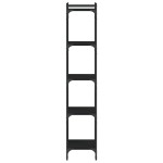 vidaXL Bibliotecă cu 5 niveluri, negru, 40x30x154 cm, lemn prelucrat vidaXL Bibliotecă cu 5 niveluri, negru, 40x30x154 cm, lemn prelucrat