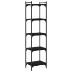 vidaXL Bibliotecă cu 5 niveluri, negru, 40x30x154 cm, lemn prelucrat vidaXL Bibliotecă cu 5 niveluri, negru, 40x30x154 cm, lemn prelucrat