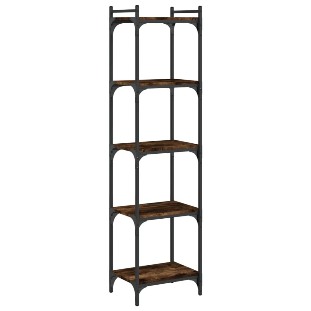 vidaXL Bibliotecă 5 niveluri stejar afumat 40x30x154 cm lemn prelucrat