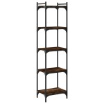 vidaXL Bibliotecă 5 niveluri stejar afumat 40x30x154 cm lemn prelucrat vidaXL Bibliotecă 5 niveluri stejar afumat 40x30x154 cm lemn prelucrat