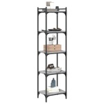 vidaXL Bibliotecă cu 5 niveluri gri sonoma 40x30x154 cm lemn prelucrat vidaXL Bibliotecă cu 5 niveluri gri sonoma 40x30x154 cm lemn prelucrat