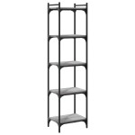 vidaXL Bibliotecă cu 5 niveluri gri sonoma 40x30x154 cm lemn prelucrat vidaXL Bibliotecă cu 5 niveluri gri sonoma 40x30x154 cm lemn prelucrat