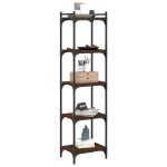vidaXL Bibliotecă 5 niveluri, stejar maro 40x30x154 cm, lemn prelucrat vidaXL Bibliotecă 5 niveluri, stejar maro 40x30x154 cm, lemn prelucrat