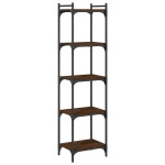 vidaXL Bibliotecă 5 niveluri, stejar maro 40x30x154 cm, lemn prelucrat vidaXL Bibliotecă 5 niveluri, stejar maro 40x30x154 cm, lemn prelucrat