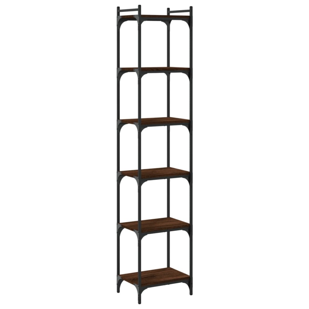 vidaXL Bibliotecă 6 niveluri, stejar maro 40x30x188 cm, lemn prelucrat