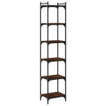vidaXL Bibliotecă 6 niveluri, stejar maro 40x30x188 cm, lemn prelucrat vidaXL Bibliotecă 6 niveluri, stejar maro 40x30x188 cm, lemn prelucrat