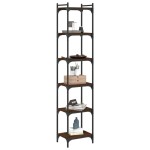 vidaXL Bibliotecă 6 niveluri, stejar maro 40x30x188 cm, lemn prelucrat vidaXL Bibliotecă 6 niveluri, stejar maro 40x30x188 cm, lemn prelucrat