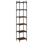 vidaXL Bibliotecă 6 niveluri, stejar maro 40x30x188 cm, lemn prelucrat vidaXL Bibliotecă 6 niveluri, stejar maro 40x30x188 cm, lemn prelucrat