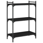 vidaXL Bibliotecă cu 3 niveluri, negru, 60x30x86 cm, lemn prelucrat vidaXL Bibliotecă cu 3 niveluri, negru, 60x30x86 cm, lemn prelucrat