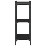 vidaXL Bibliotecă cu 3 niveluri, negru, 60x30x86 cm, lemn prelucrat vidaXL Bibliotecă cu 3 niveluri, negru, 60x30x86 cm, lemn prelucrat