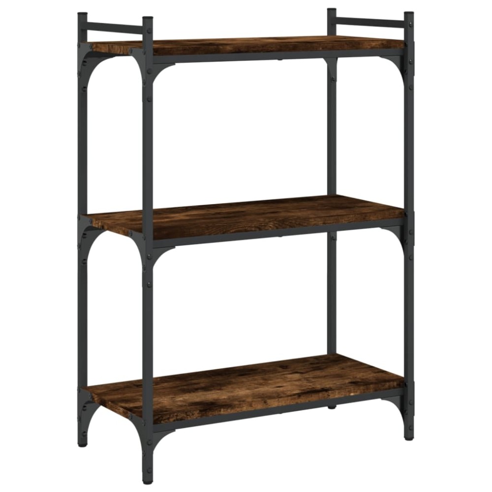 vidaXL Bibliotecă 3 niveluri stejar fumuriu 60x30x86 cm lemn prelucrat