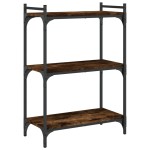 vidaXL Bibliotecă 3 niveluri stejar fumuriu 60x30x86 cm lemn prelucrat vidaXL Bibliotecă 3 niveluri stejar fumuriu 60x30x86 cm lemn prelucrat