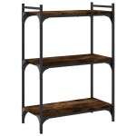 vidaXL Bibliotecă 3 niveluri stejar fumuriu 60x30x86 cm lemn prelucrat vidaXL Bibliotecă 3 niveluri stejar fumuriu 60x30x86 cm lemn prelucrat