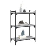 vidaXL Bibliotecă cu 3 niveluri gri sonoma 60x30x86 cm lemn compozit vidaXL Bibliotecă cu 3 niveluri gri sonoma 60x30x86 cm lemn compozit