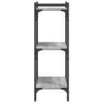 vidaXL Bibliotecă cu 3 niveluri gri sonoma 60x30x86 cm lemn compozit vidaXL Bibliotecă cu 3 niveluri gri sonoma 60x30x86 cm lemn compozit