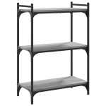 vidaXL Bibliotecă cu 3 niveluri gri sonoma 60x30x86 cm lemn compozit vidaXL Bibliotecă cu 3 niveluri gri sonoma 60x30x86 cm lemn compozit