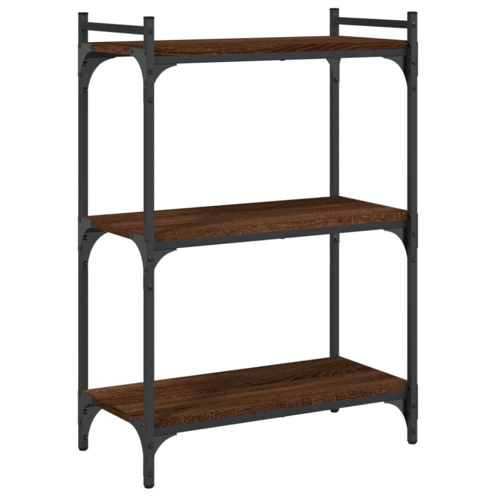 vidaXL Bibliotecă cu 3 niveluri, stejar maro 60x30x86 cm lemn compozit