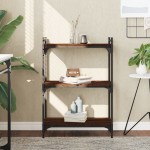 vidaXL Bibliotecă cu 3 niveluri, stejar maro 60x30x86 cm lemn compozit vidaXL Bibliotecă cu 3 niveluri, stejar maro 60x30x86 cm lemn compozit