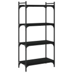 vidaXL Bibliotecă cu 4 niveluri, negru, 60x30x120 cm, lemn prelucrat vidaXL Bibliotecă cu 4 niveluri, negru, 60x30x120 cm, lemn prelucrat
