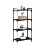 vidaXL Bibliotecă cu 4 niveluri, negru, 60x30x120 cm, lemn prelucrat vidaXL Bibliotecă cu 4 niveluri, negru, 60x30x120 cm, lemn prelucrat