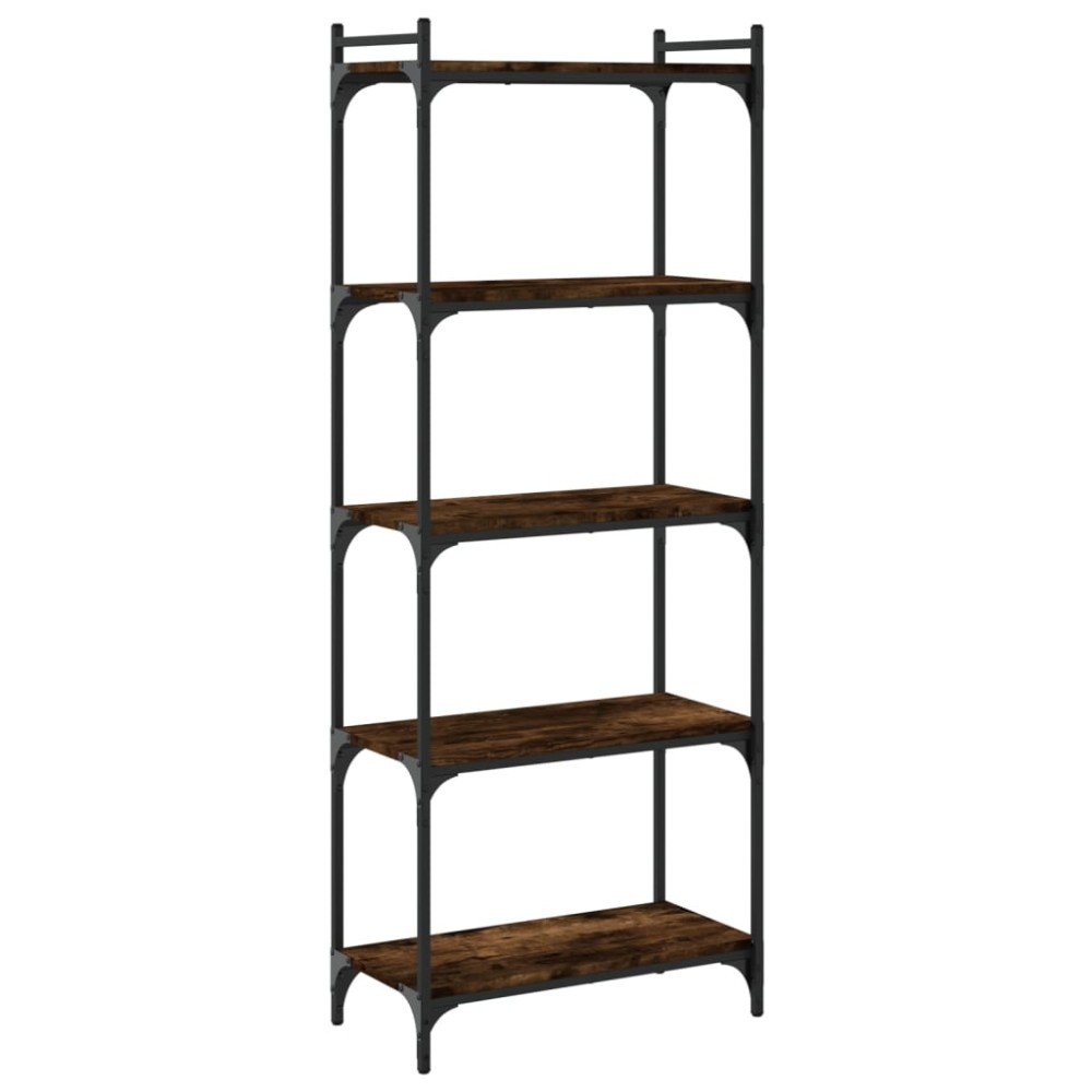 vidaXL Bibliotecă 5 niveluri stejar afumat 60x30x154 cm lemn prelucrat