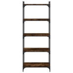vidaXL Bibliotecă 5 niveluri stejar afumat 60x30x154 cm lemn prelucrat vidaXL Bibliotecă 5 niveluri stejar afumat 60x30x154 cm lemn prelucrat