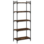 vidaXL Bibliotecă 5 niveluri stejar afumat 60x30x154 cm lemn prelucrat vidaXL Bibliotecă 5 niveluri stejar afumat 60x30x154 cm lemn prelucrat