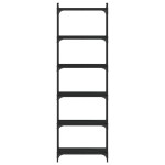 vidaXL Bibliotecă cu 6 niveluri, negru, 60x30x188 cm, lemn prelucrat vidaXL Bibliotecă cu 6 niveluri, negru, 60x30x188 cm, lemn prelucrat