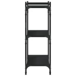 vidaXL Bibliotecă cu 3 niveluri, negru, 80x30x86 cm, lemn prelucrat vidaXL Bibliotecă cu 3 niveluri, negru, 80x30x86 cm, lemn prelucrat