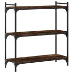 vidaXL Bibliotecă 3 niveluri stejar afumat 80x30x86 cm, lemn prelucrat vidaXL Bibliotecă 3 niveluri stejar afumat 80x30x86 cm, lemn prelucrat