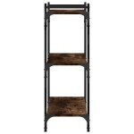 vidaXL Bibliotecă 3 niveluri stejar afumat 80x30x86 cm, lemn prelucrat vidaXL Bibliotecă 3 niveluri stejar afumat 80x30x86 cm, lemn prelucrat
