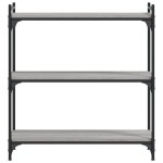 vidaXL Bibliotecă cu 3 niveluri gri sonoma 80x30x86 cm, lemn prelucrat vidaXL Bibliotecă cu 3 niveluri gri sonoma 80x30x86 cm, lemn prelucrat