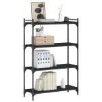 vidaXL Bibliotecă cu 4 niveluri, negru, 80x30x120 cm, lemn prelucrat vidaXL Bibliotecă cu 4 niveluri, negru, 80x30x120 cm, lemn prelucrat
