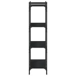 vidaXL Bibliotecă cu 4 niveluri, negru, 80x30x120 cm, lemn prelucrat vidaXL Bibliotecă cu 4 niveluri, negru, 80x30x120 cm, lemn prelucrat