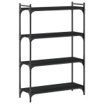 vidaXL Bibliotecă cu 4 niveluri, negru, 80x30x120 cm, lemn prelucrat vidaXL Bibliotecă cu 4 niveluri, negru, 80x30x120 cm, lemn prelucrat