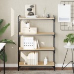 vidaXL Bibliotecă 4 niveluri stejar sonoma 80x30x120 cm lemn prelucrat vidaXL Bibliotecă 4 niveluri stejar sonoma 80x30x120 cm lemn prelucrat