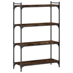 vidaXL Bibliotecă 4 niveluri stejar afumat 80x30x120 cm lemn prelucrat vidaXL Bibliotecă 4 niveluri stejar afumat 80x30x120 cm lemn prelucrat