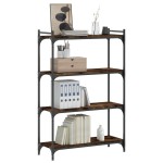 vidaXL Bibliotecă 4 niveluri stejar afumat 80x30x120 cm lemn prelucrat vidaXL Bibliotecă 4 niveluri stejar afumat 80x30x120 cm lemn prelucrat