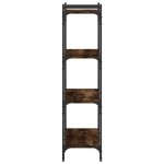 vidaXL Bibliotecă 4 niveluri stejar afumat 80x30x120 cm lemn prelucrat vidaXL Bibliotecă 4 niveluri stejar afumat 80x30x120 cm lemn prelucrat