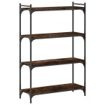 vidaXL Bibliotecă 4 niveluri stejar afumat 80x30x120 cm lemn prelucrat vidaXL Bibliotecă 4 niveluri stejar afumat 80x30x120 cm lemn prelucrat